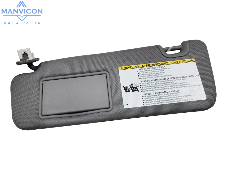 2011-2013 Toyota Highlander Sun Visor Driver Left Side Sunvisor W/Mirror OEM - Image 3 of 4