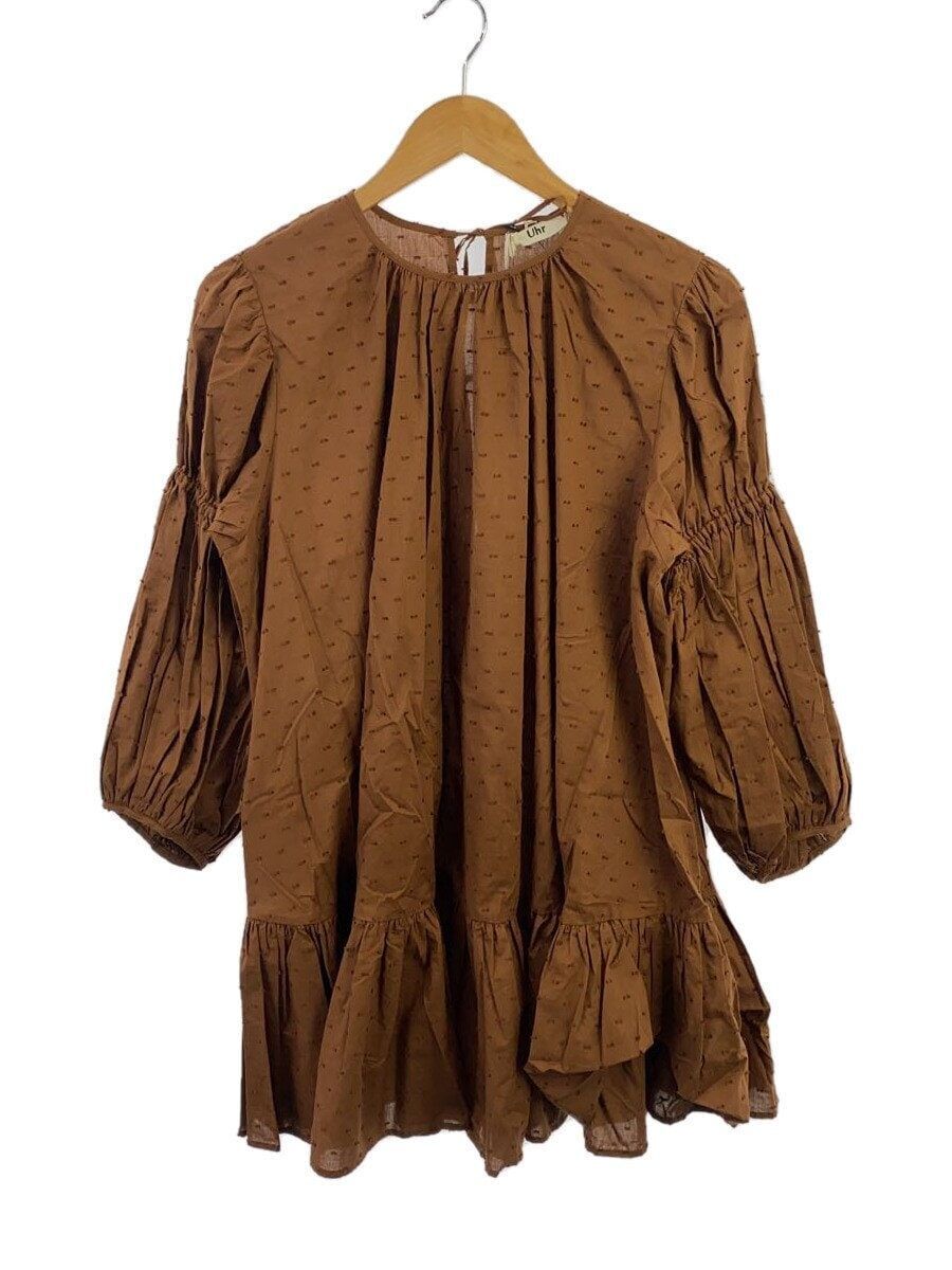 Uhr Blouse 23SS Dot Volume Tunic FREE Cotton Brown 23sSUHR-BL312 