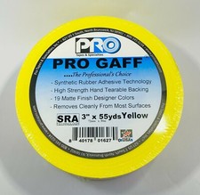 Pro Tapes Pro Gaffer Tape Yellow 3" x 55 yds.