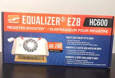 SUNCOURT 7" x 14" ABS resin White Register Booster Fan Auto on/off Boost air NEW