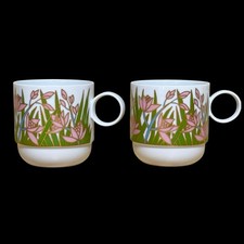 Rosenthal Continental &ldquo;Bouquet&rdquo; Studio-Line Cups &ndash; Germany &ndash; Set of 2 &ndash; Floral