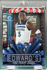 ANTHONY EDWARDS RARE HOLO INSERT REFRACTOR CHROME SPORTS CARD TIMBERWOLVES MINT