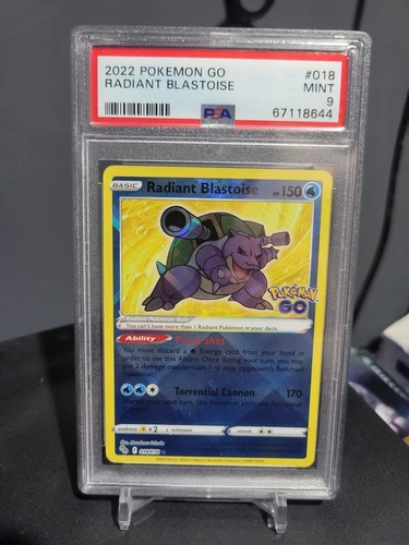 2022 Pokemon Go RADIANT BLASTOISE 018/078 PSA 9