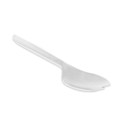 Pactiv Corp. YFWQWCH Fieldware Mediumweight Spork Cutlery - White (1,000/CT) New - Afbeelding 2 van 8