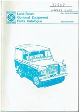 Land Rover Series Iia Iii 75 Optional Equipment Factory Parts Catalogue Vgc