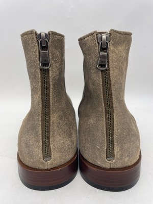 John Varvatos Star USA NYC Clay Brown Suede Back Zip Leather  display picture 2