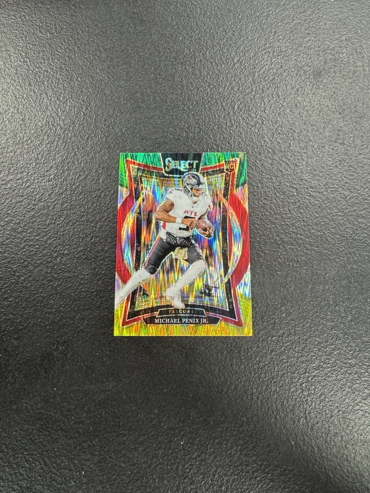 2024 Panini Select - Concourse Michael Penix Jr. #80 Green & Yellow Shock Prizm 