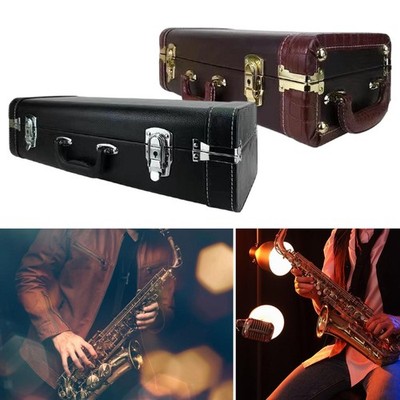 Saxophone Case Shockproof Luggage Hard Briefcase Padded with Handle Carrying