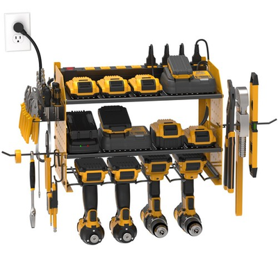 #ad Power Tool Organizer Wall Mount with Charging Station Cordless Drill Holder ... $75.13