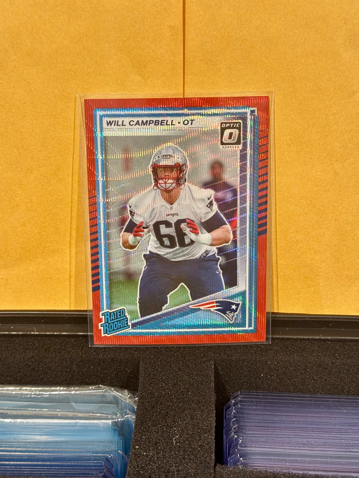 2025 Panini Donruss - Rated Rookie Will Campbell #345 Optic Preview Red Wave RC