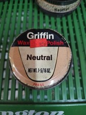 Vintage Griffin Neutral ABC Wax Shoe Polish Tin 1 5/16 Oz