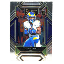 2021 Panini Select - Club Level Tutu Atwell #261 (RC) Rams Rookie card. rookie card picture