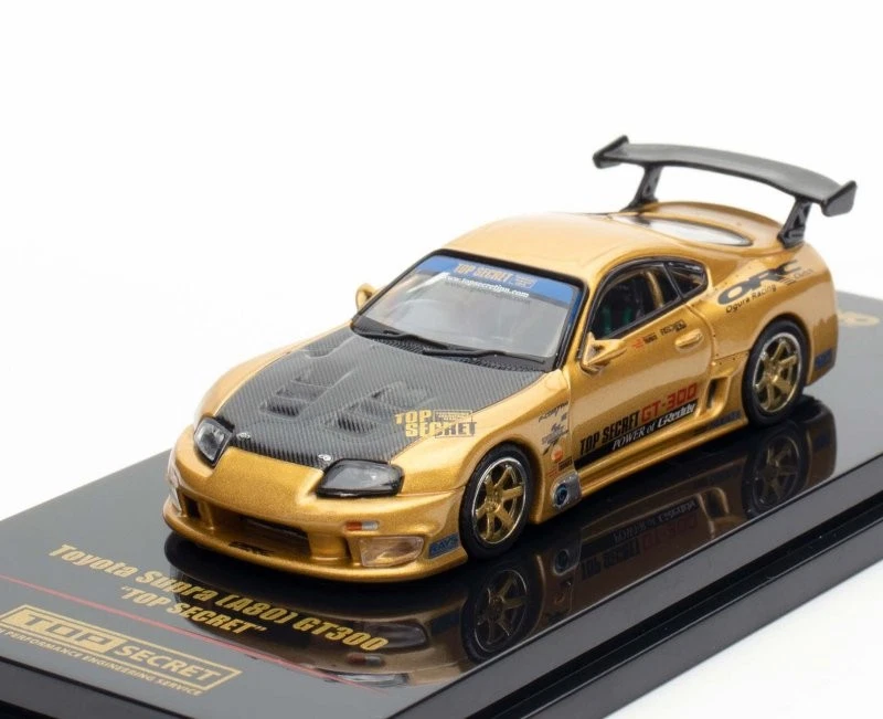 TOYOTA Supra (A80) Top Secret GT300  - gold - Inno 1:64 - Immagine 3 di 4