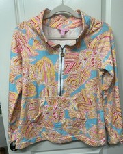 Lilly Pulitzer Skipper Popover Breakwater Blue Tiny Bikini Size Medium