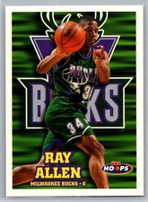 Ray Allen 1997-98 Hoops Set Break BASKETBALL #87 Milwaukee Bucks HOF