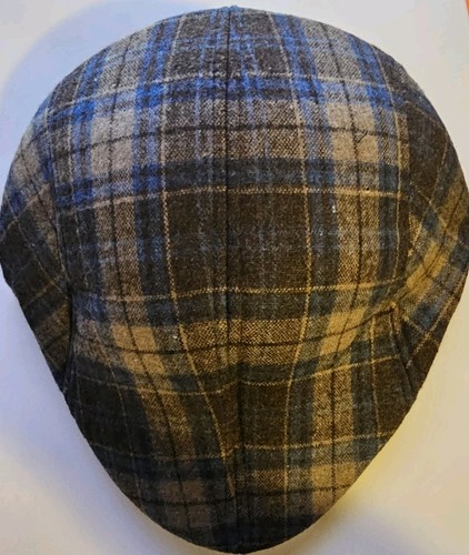 American Bears Men’s Flat Cap Brown And Blue Polyester One Size Fit All