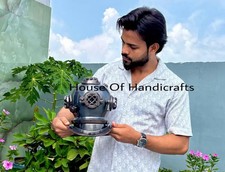 Casco da immersione in metallo fatto a mano: decorazione nautica, stile marin...