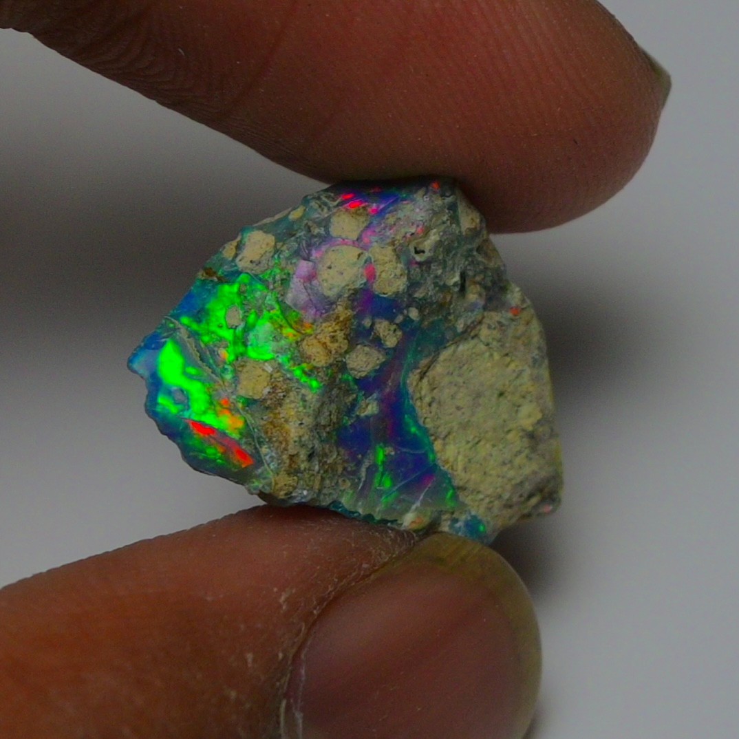 Blue Opal Rough 7.15 Carats, Smoked Ethiopian Welo Opal Rough, Fire Opal Rough