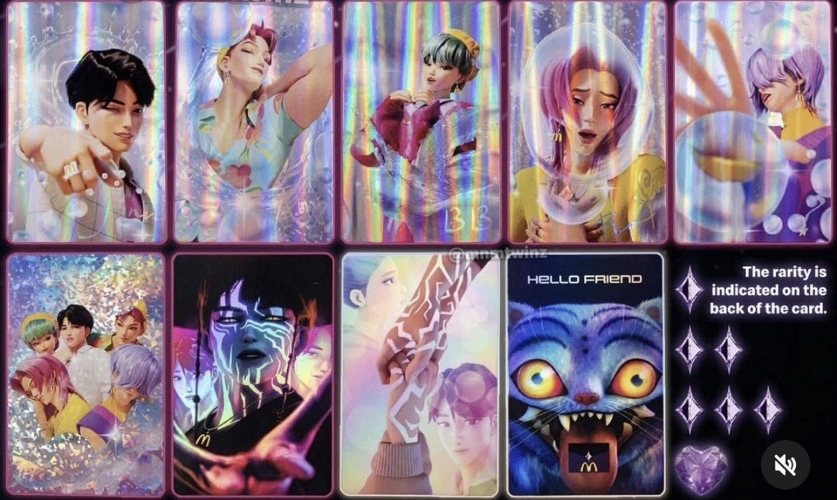 McDonalds 2026 Kpop Demon Hunters Huntr/X &The Sajaboys Cards Full