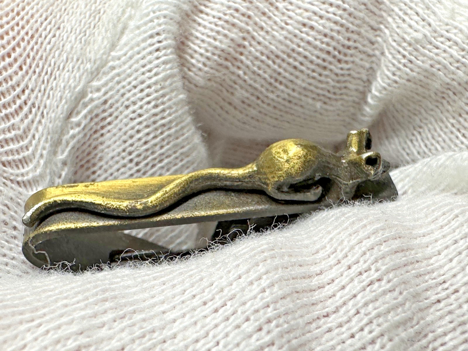 VINTAGE MOUSE (RAT? RODENT?) TIE PIN & TIE BAR M211