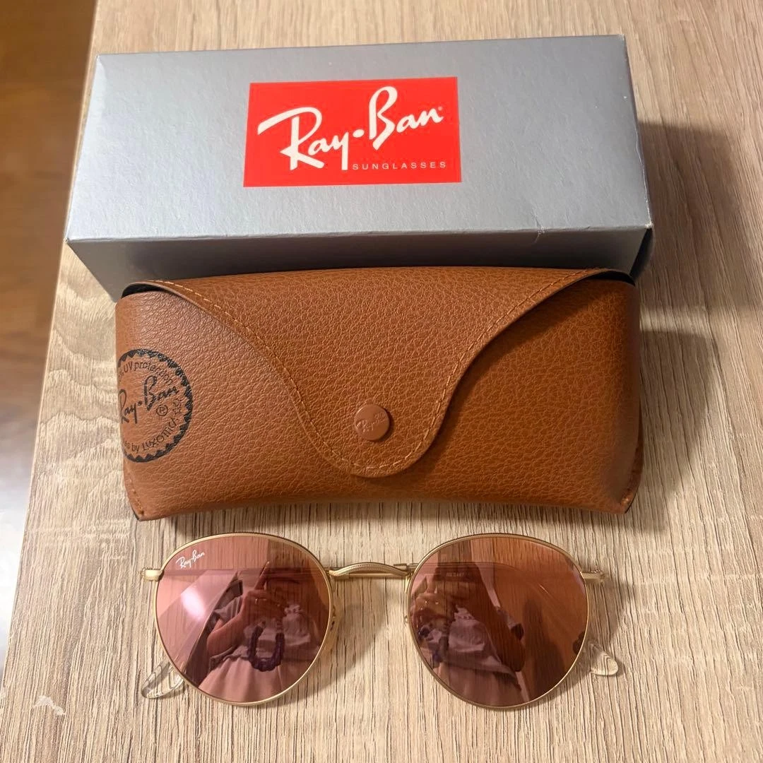 Ray-Ban Pink Round Mirrored Sunglasses for Women for sale | eBay