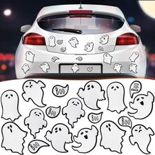 Halloween Ghost Car Magnets Reflective Boo Small, As Picture Shows