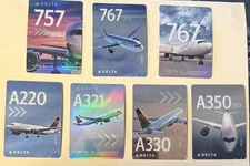 Delta Airline Pilot Trading Cards - Lot Of 7 Different!