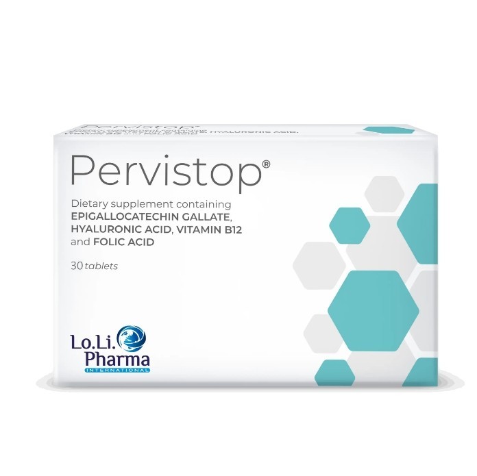 Pervistop 30 tablets | green tea egcg + hyaluronic acid + vit b12 & folic acid