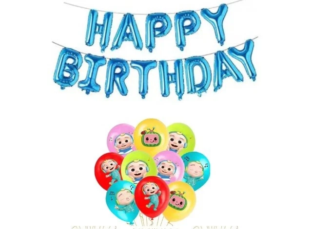 COCOMELON Balloons x10 Birthday Party Decorations Latex Balloon Boys Girls Kids - Image 2 of 4