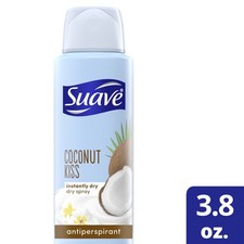Suave Dry Spray 48H Protection Coconut Kiss Antiperspirant Deodorant 3.8 Oz