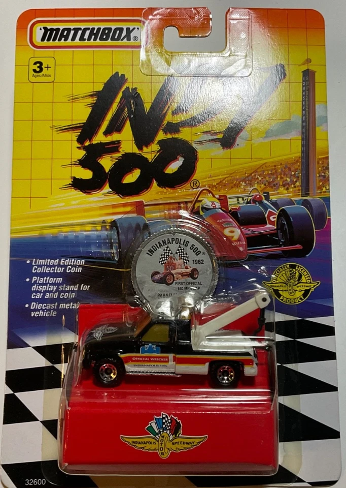 1992 Matchbox Indy 500 GMC Wrecker & Peterbilt Fuel Truck Lot of 2 - Image 3 of 4