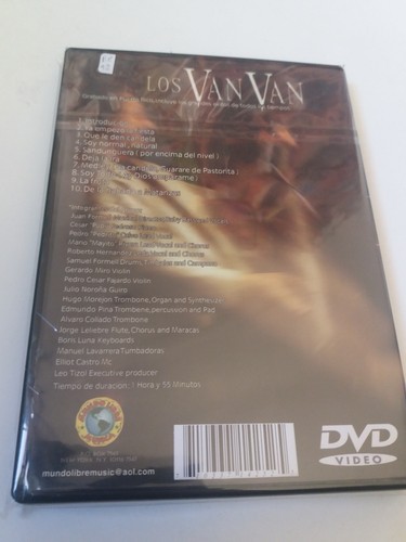 LOS VAN VAN "LIVE IN PUERTO RICO" DVD - Imagen 2 de 2