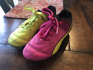 puma rosa y amarillo