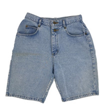 Vintage USA Made Lee Mom Jean Shorts Blue Light Wash High Rise Denim Juniors 13