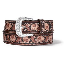 Brighton Men's Bonanza Trail Brown Western Belt C14114