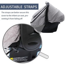 Winrese Universal Fit Baby Infant Car Seat Cover Gray Mesh Window Breathable NEW