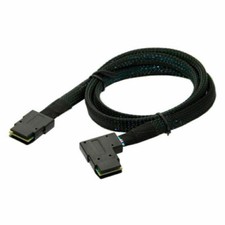 Ultra Slim Flat Left Angled Mini SAS 36pin SFF-8087 to 8087 Data Raid Cable 80cm