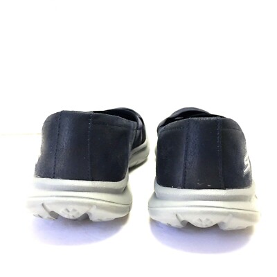 ℳ Skechers Go Step Dainty Slip On Flats Navy Blue Gray Shoes 14337
