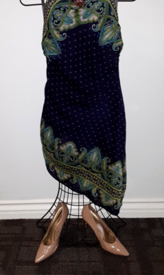 jane the virgin blue dress Light Wash Denim Floral Lace Detail Mini Dress main image 0