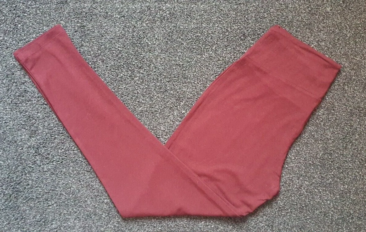 PEACOCKS Ladies UK18 Dark Red Skinny Trousers Leggings 27