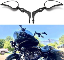 Motorcycle Teardrop Rearview Mirrors For Harley Street Glide Road King Glide