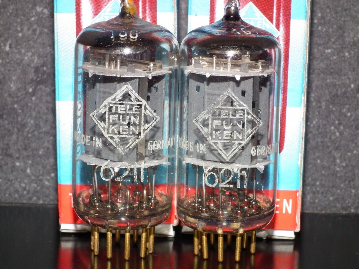 TELEFUNKEN 6211 ペア Platinum Matched Pair 6211 Telefunken ~ECC82 Tested NOS DB Gold