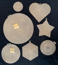 Plastic canvas shapes - Circle / Round , Hear...