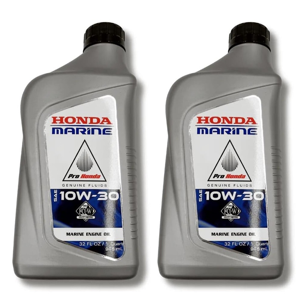 Genuine Honda 08232-H99-K1LA1 SAE 10W-30 Marine Quart of Oil, Pack