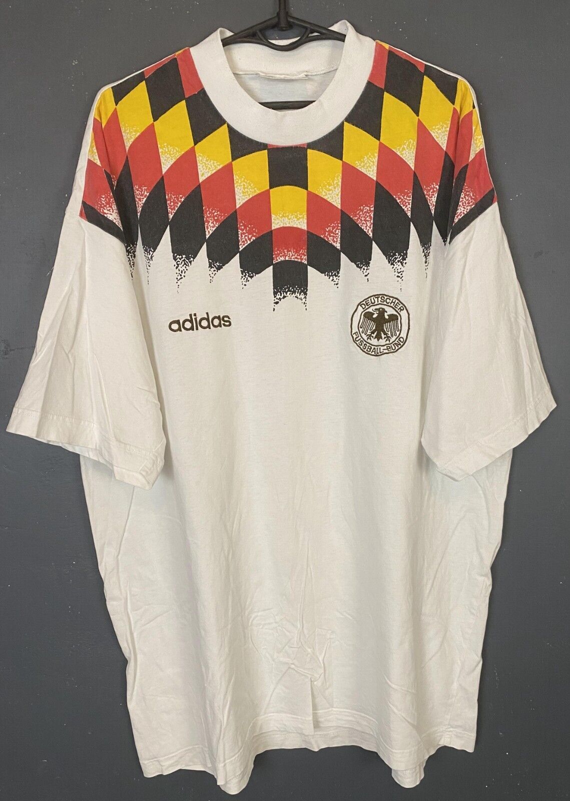 MEN'S ADIDAS GERMANY 1994/1996 DEUTSCHLAND SOCCER FOOTBALL SHIRT JERSEY SIZE XL