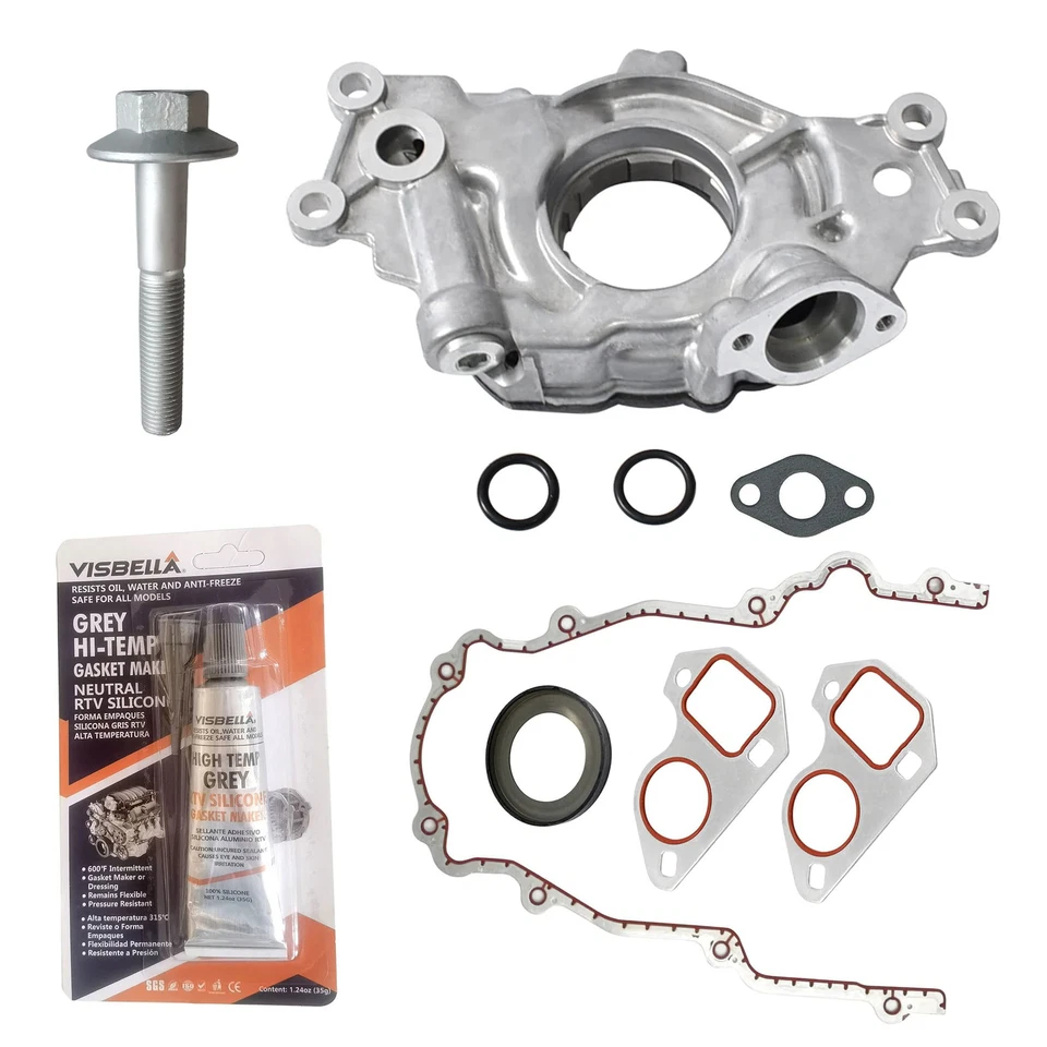 Oil Pump W/gasket Sealer Bolt Chain Cover Kit For GMC Savana3500 Chevy Express - Image 2 of 4