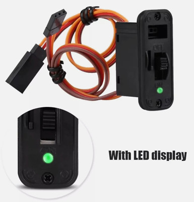 RC Heavy Duty Ein Aus Empfänger Schalter mit LED + Extra Ladeanschluss Futaba JR - UK