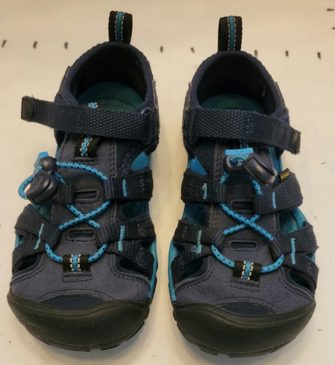 KEEN Hiking Sandals Blue Nylon Unisex Youth Waterproof Size 11