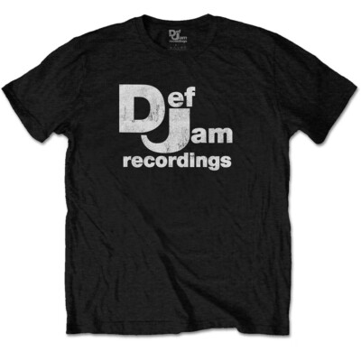 Def Jam Recordings 'Classic Logo' (Schwarz) T-Shirt - NEU & OFFIZIELL!