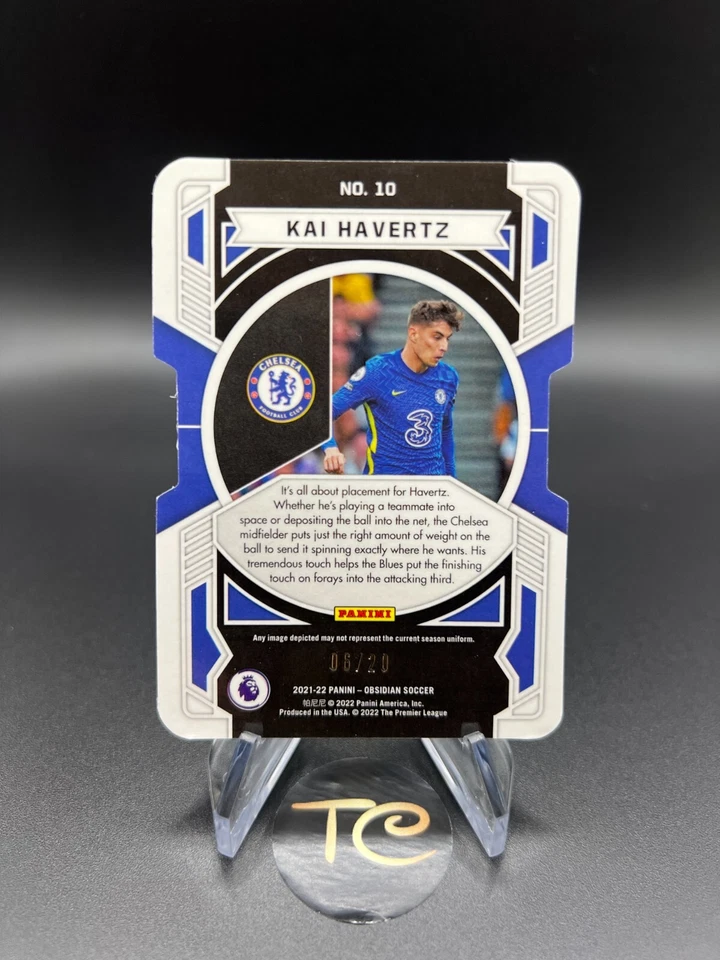 2021-22 Obsidian Soccer  Kai Havertz Red Electric Etch Die Cut Equinox - SP /20 - Image 2 of 2